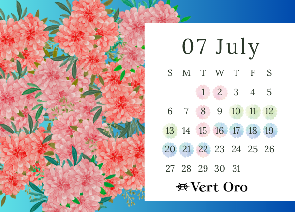 7月の営業カレンダー
