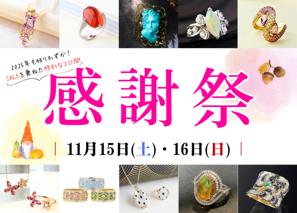 【秋の感謝祭】11/15-16開催